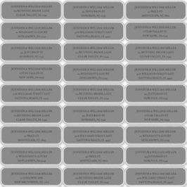 Gothic Wedding Black op Grey Guest Address Sticker