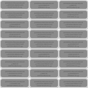 Gothic Wedding Black op Grey Guest Address Sticker