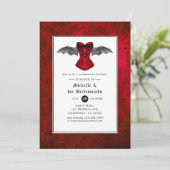 Gothic Wedding Bridesmaids Luncheon Kaart (Staand voorkant)