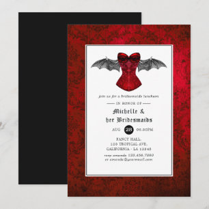 Gothic Wedding Bridesmaids Luncheon Kaart