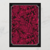 Gothic Wedding Burgundy ID866 Menu (Achterkant)