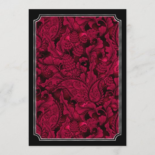 Gothic Wedding Burgundy ID866 Menu (Achterkant)