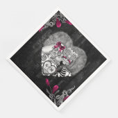 Gothic Wedding Burgundy ID866 Servet (Hoek)