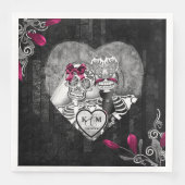 Gothic Wedding Burgundy ID866 Servet (Voorkant)