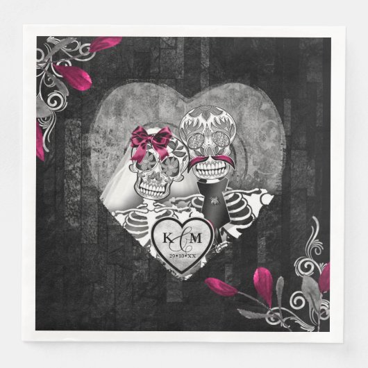 Gothic Wedding Burgundy ID866 Servet (Voorkant)