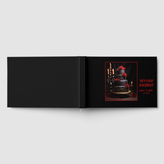 Gothic Wedding Cake Guestbook Gastenboek (Volledig)