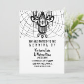 Gothic Wedding Chandelier Spider Web Black Kaart (Staand voorkant)