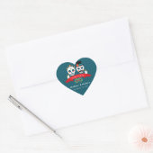 Gothic Wedding Day of the Dead Sugar Skull Hart Sticker (Envelop)