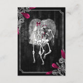 Gothic Wedding Details Burgundy ID866 Informatiekaartje (Achterkant)