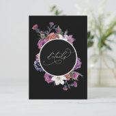 Gothic Wedding Details Enclosure Info Kaart N100 (Staand voorkant)