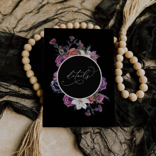 Gothic Wedding Details Enclosure Info Kaart N100