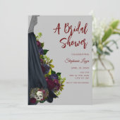 Gothic Wedding Dress Bridal Shower Kaart (Staand voorkant)