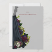 Gothic Wedding Dress Bridal Shower Kaart (Achterkant)