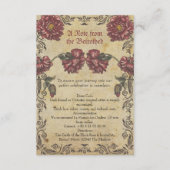 Gothic Wedding Enclosure Card with Aged Paper Informatiekaartje (Voorkant)