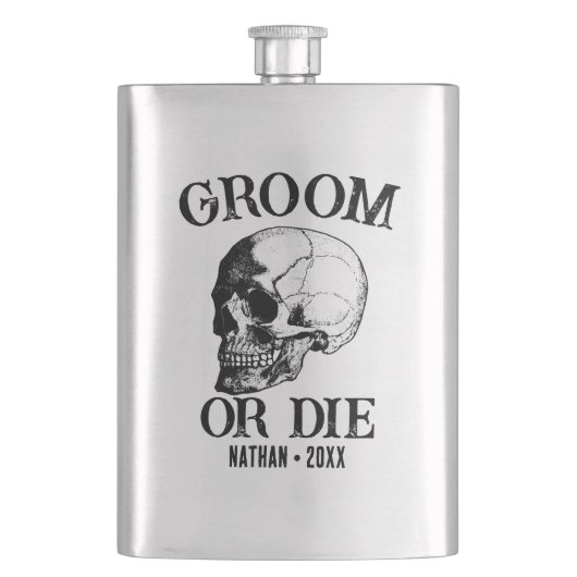 Gothic Wedding Groom of Die Custom Bachelor Party Flacon (Voorkant)