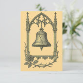 Gothic Wedding Invitation – Cracked Bell (AI-Gen) Kaart (Staand voorkant)