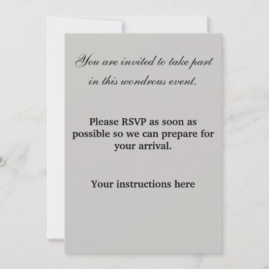 Gothic Wedding Invitation Crow Witch Gothic Black Kaart (Achterkant)