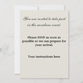 Gothic Wedding Invitation Crow Witch Gothic Bridal Kaart (Achterkant)