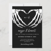 Gothic Wedding Invitation Halloween Wedding Invite Kaart (Voorkant)