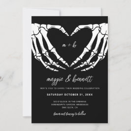 Gothic Wedding Invitation Halloween Wedding Invite Kaart