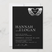Gothic Wedding Invitation, Halloween Wedding Kaart (Voorkant)