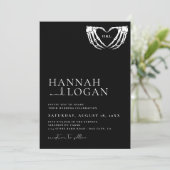 Gothic Wedding Invitation, Halloween Wedding Kaart (Staand voorkant)