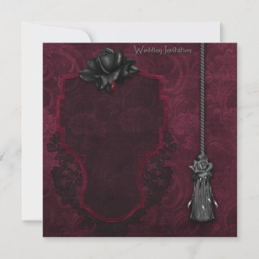 Gothic Wedding Invitation Kaart (Voorkant)