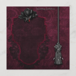 Gothic Wedding Invitation Kaart