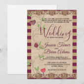 Gothic Wedding Invitation Kaart (Voorkant / Achterkant)