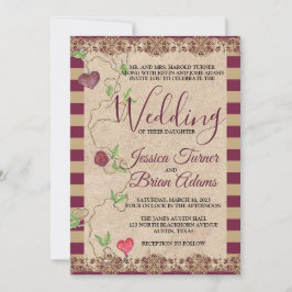 Gothic Wedding Invitation Kaart