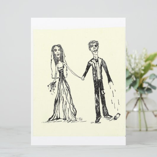 Gothic Wedding Invitations Kaart (Staand voorkant)