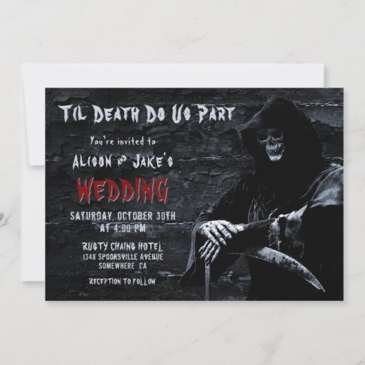 Gothic Wedding Kaart (Voorkant)