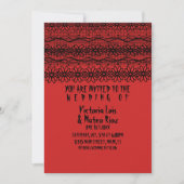 Gothic Wedding Lace Red Black Kaart (Voorkant)