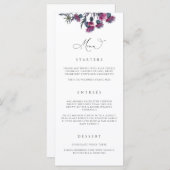 Gothic Wedding Menu Kaart Halloween Party N100 (Voorkant / Achterkant)