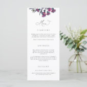 Gothic Wedding Menu Kaart Halloween Party N100 (Staand voorkant)