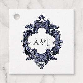 Gothic Wedding Monogram Gilded Lijst Bedankjes Labels