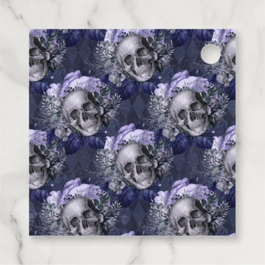 Gothic Wedding Monogram Gilded Lijst Bedankjes Labels (Achterkant)