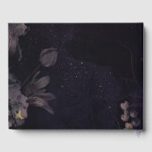 Gothic Wedding Paarse Waterverf Floral Boho Gastenboek (Achterkant)