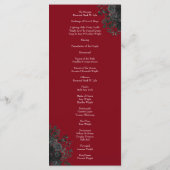 Gothic Wedding Programs (programma's voor rode en  Menu (Achterkant)