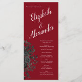 Gothic Wedding Programs (programma's voor rode en  Menu (Voorkant)