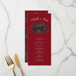 Gothic Wedding Programs (programma's voor rode en  Menu