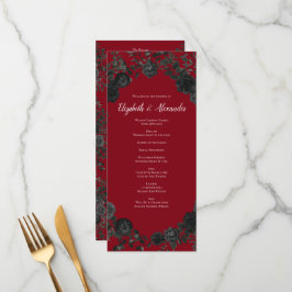 Gothic Wedding Programs (programma's voor rode en  Menu