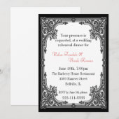 Gothic Wedding Rehearsal Dinner Invitation Kaart (Voorkant / Achterkant)