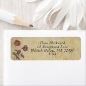 Gothic Wedding Return Adres Dark Flowers  Etiket (Insitu)