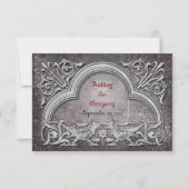 Gothic Wedding RSVP kaart (Voorkant)