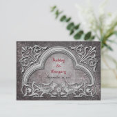 Gothic Wedding RSVP kaart (Staand voorkant)