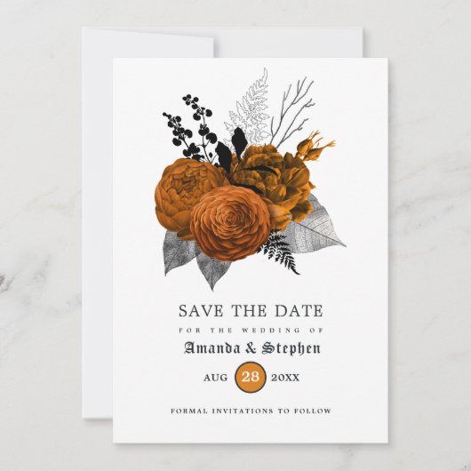 Gothic Wedding Save The Date (Voorkant)