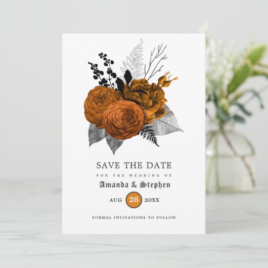 Gothic Wedding Save The Date (Staand voorkant)