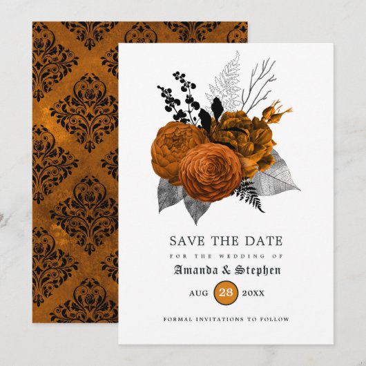  Gothic Wedding Save The Date (Voorkant / Achterkant)