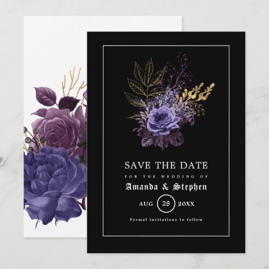 Gothic Wedding Save the Date (Voorkant / Achterkant)